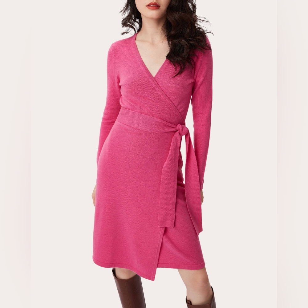 DVF Pink Wrap Dress